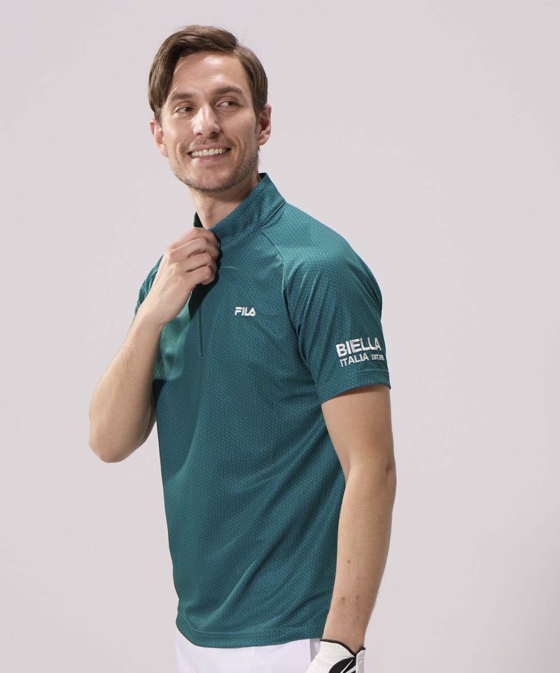 FILA GOLF メッシュカモフラジャガード半袖シャツ kg5