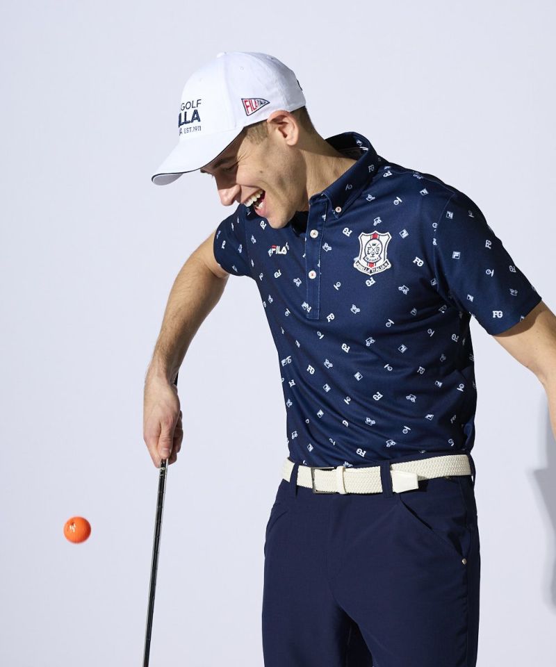 メンズ ゴルフ 半袖シャツ 総柄｜FILA GOLF