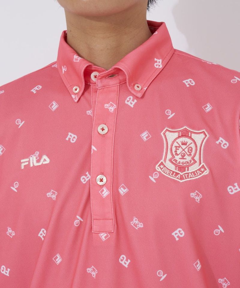フィラ ゴルフ FILA GOLF FILA GOLF 半袖シャツ （RD） FILA GOLF シャツ 「FILA GOLF/フィラゴルフ」総柄プリント