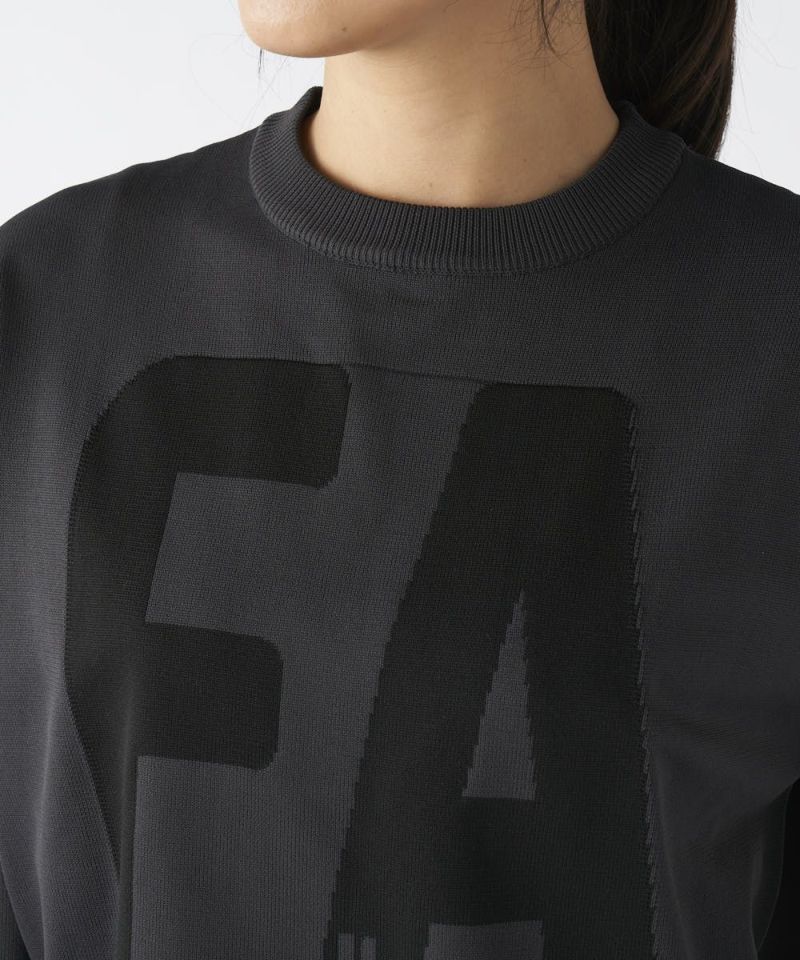 新品未使用★FILA GOLF フィラ ゴルフ洗える ロゴ ニット ブラック L FILA GOLF:フィラゴルフ】レディース 半袖モックネックニット