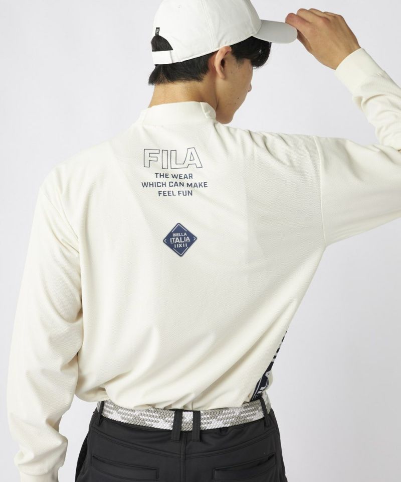 FILA GOLF タイポプリントモックネック長袖シャツ ff4 FILA GOLF タイポプリントモックネック長袖シャツ ff4
