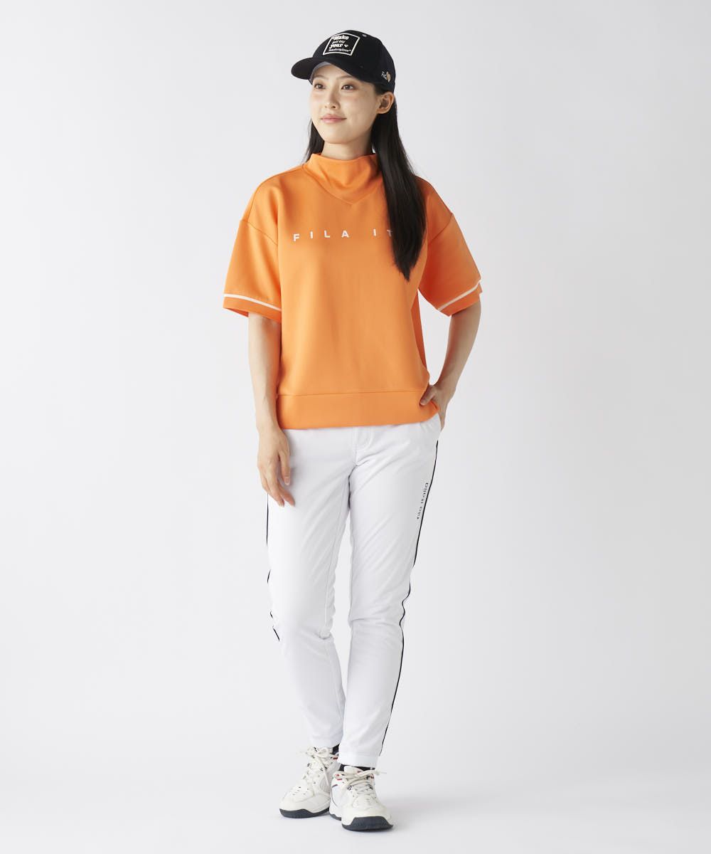 フィラ ゴルフ レディース 半袖プルオーバー ゴルフウェア トップス ホワイト 白 ネイビー オレンジ 送料無料 FILA GOLF 795600 レディース ゴルフ プルオーバー｜FILA GOLF